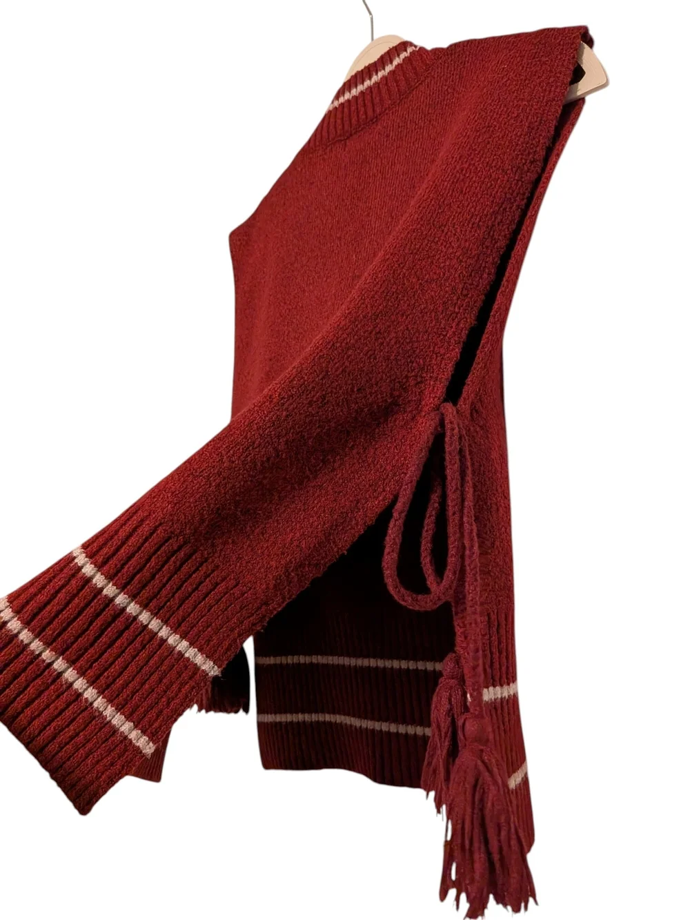 Free People Burgundy Poncho Vest